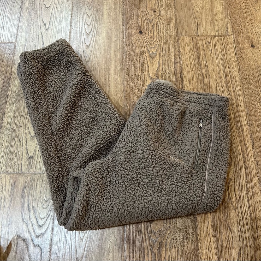 SKIMS Brown Sherpa Jogger Sweatpants Size XL